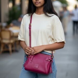 Dooney & Bourke Mini Pink Florentine Leather Crossbody Bag
